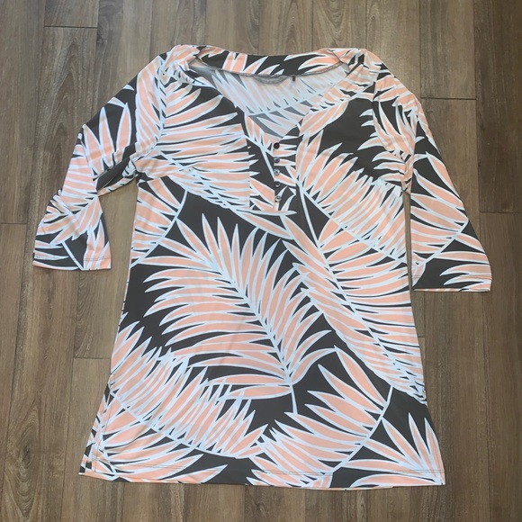 Tommy Bahama Other - Tommy Bahama Palm Leaf Print Tunic Cover- Up | Large